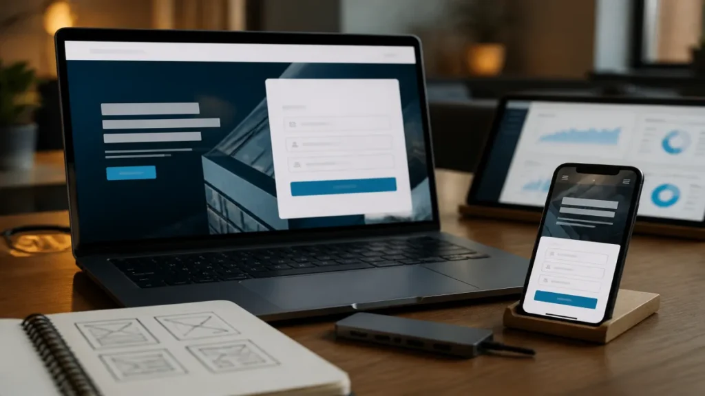 Detalhe prático de elemento 6 e elemento 7: formulário curto para leads e design responsivo para conversão aplicado a.