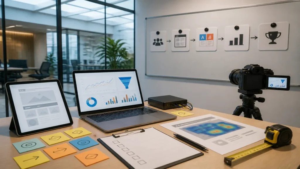 Otimização de Landing Pages: Aumente Suas Conversões 1 Momento de como fazer otimização de landing pages com método prático durante atividade de otimização de landing pages.